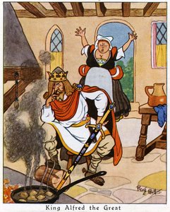 King Alfred burning the cakes, 1936
